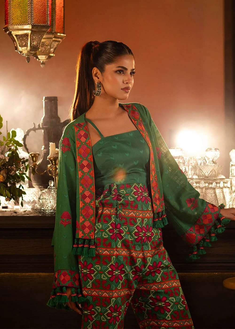 2 Piece Printed Cambric Suit with Lawn Dupatta