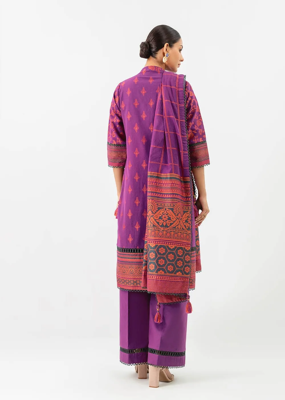 3 Pc Jacquard Suit With Jacquard Dupatta