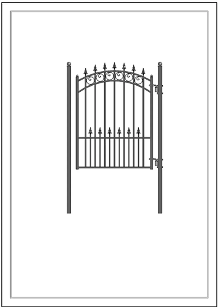 Aleko Steel Pedestrian Gate - PRAGUE Style - 5 ft