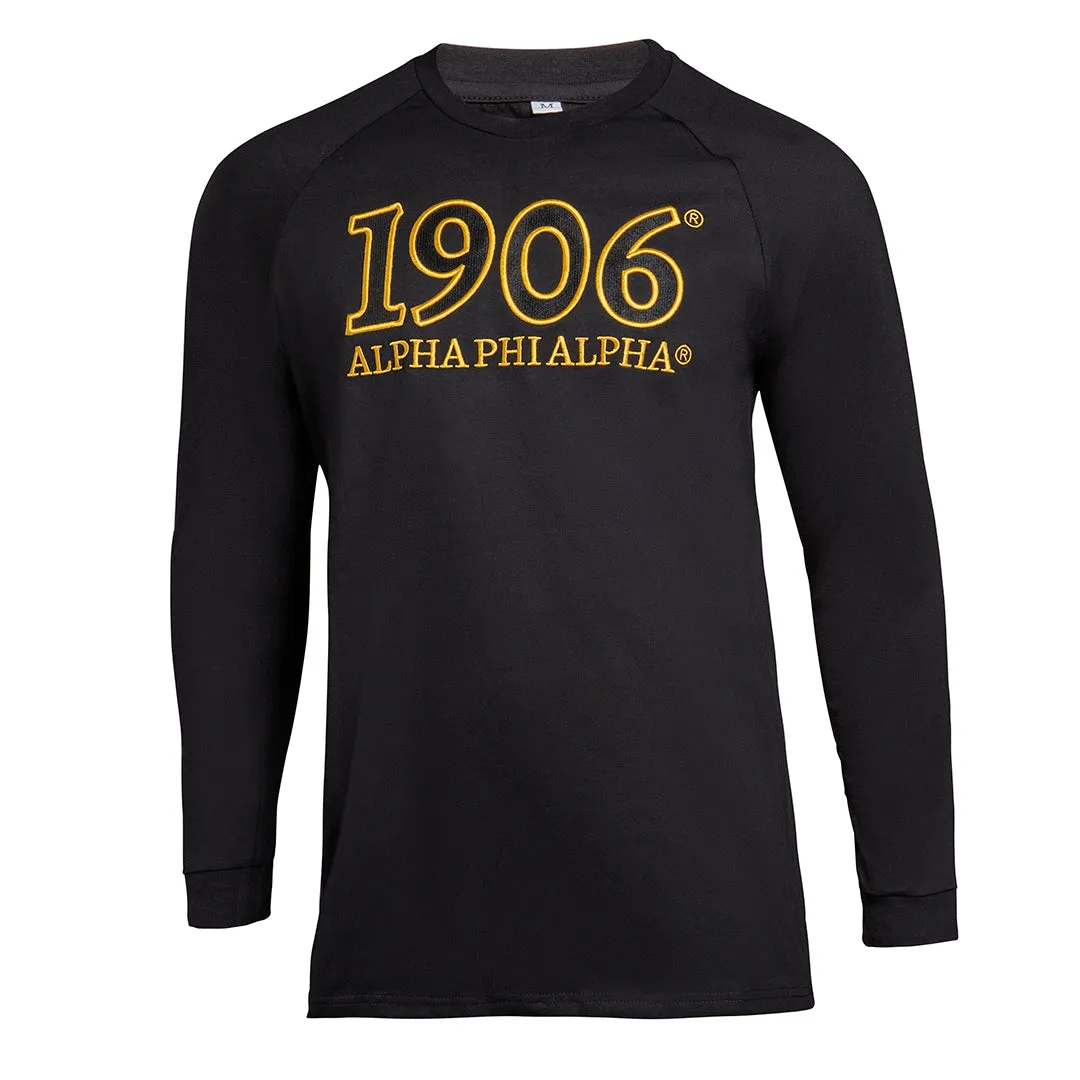 Alpha Date Embroidered Long Sleeve Tee