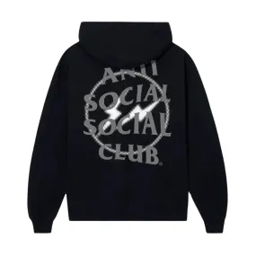 Anti Social Social Club X Fragment Design Half Tone Logo Hoodie Mens Style : Assc-fdhtlh