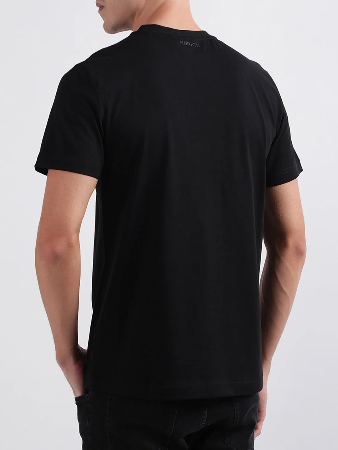 Antony Morato Black Animal Print Regular Fit T-Shirt