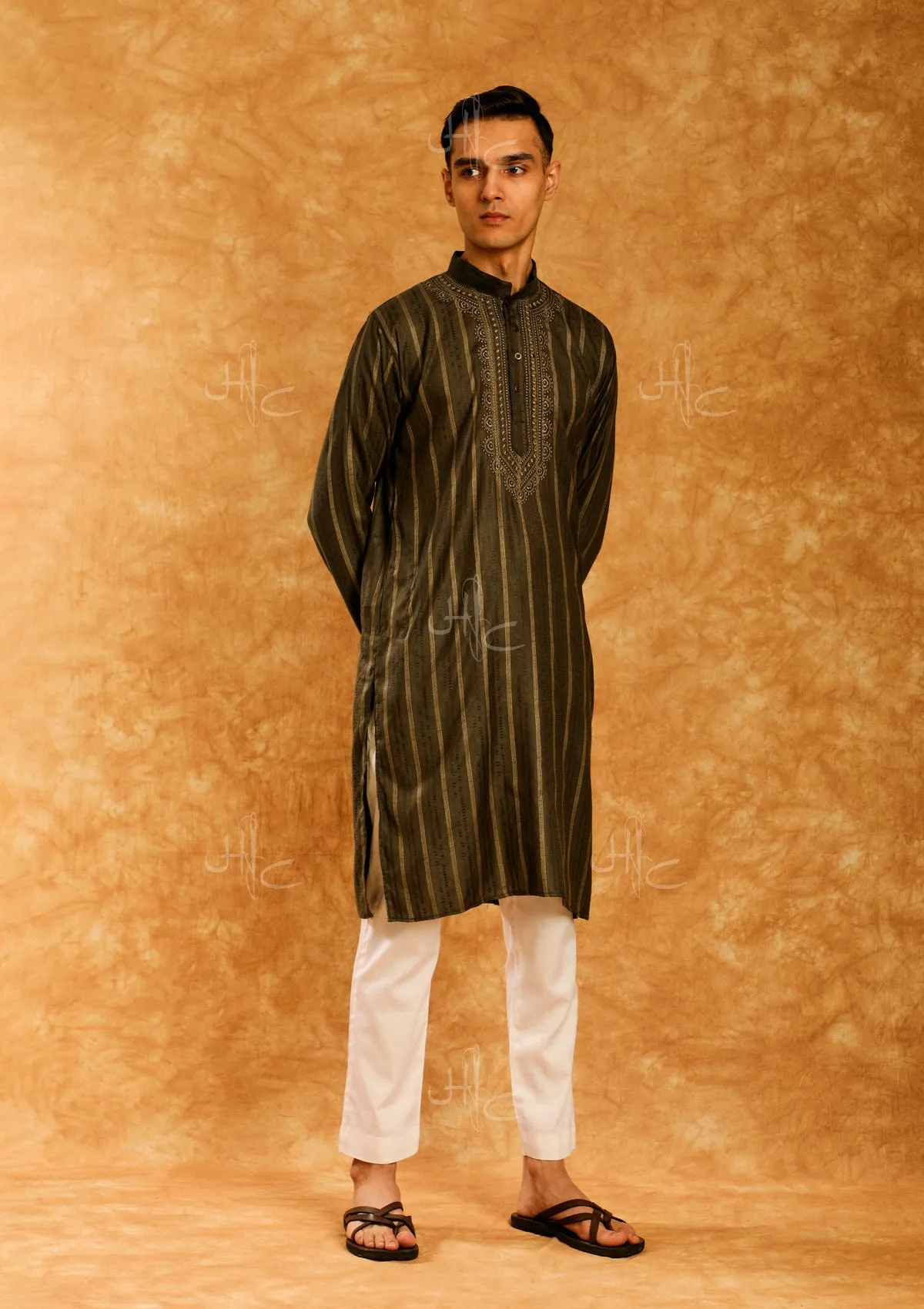 Asad Embroidered Rayon Straight Men's Kurta