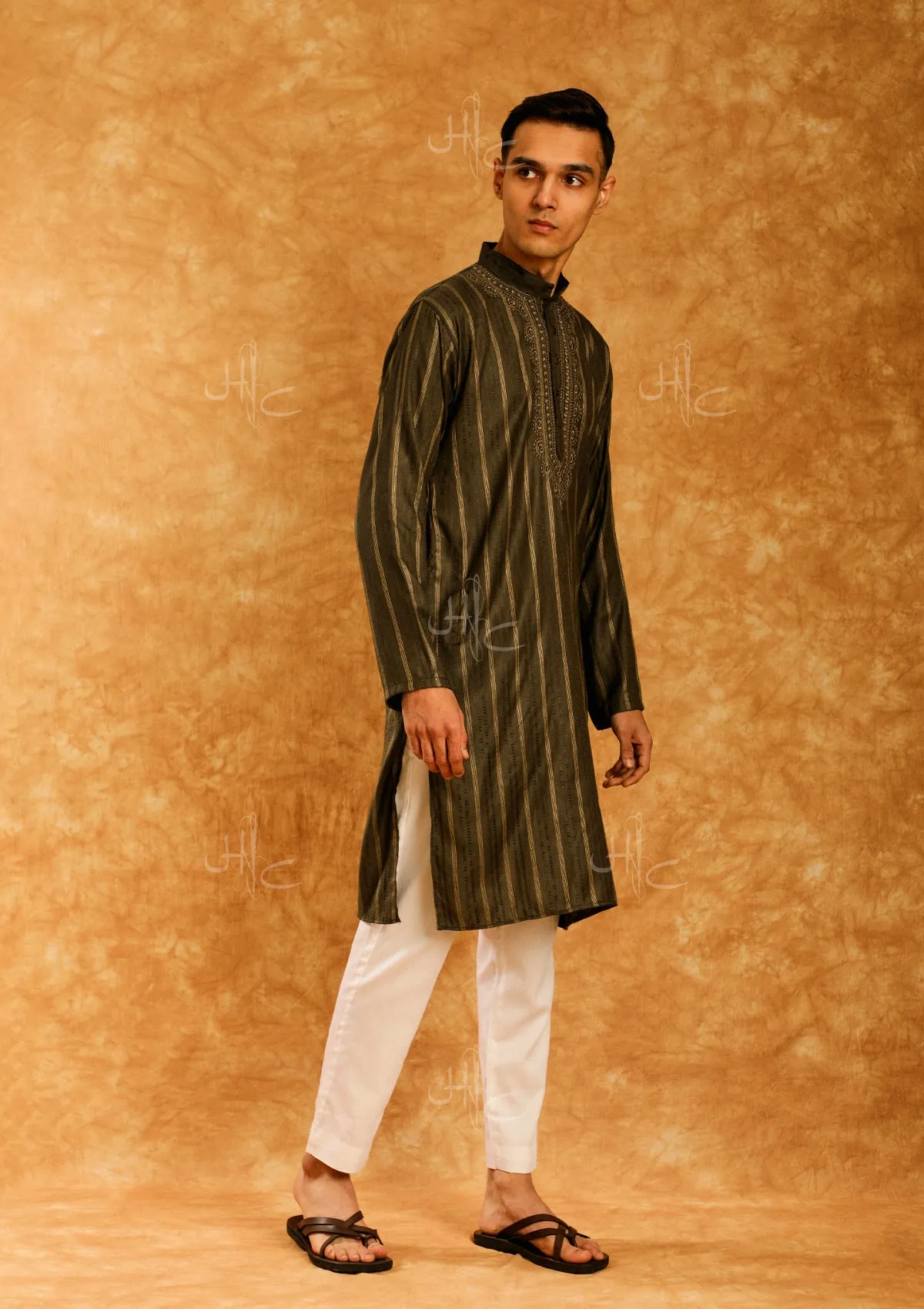 Asad Embroidered Rayon Straight Men's Kurta