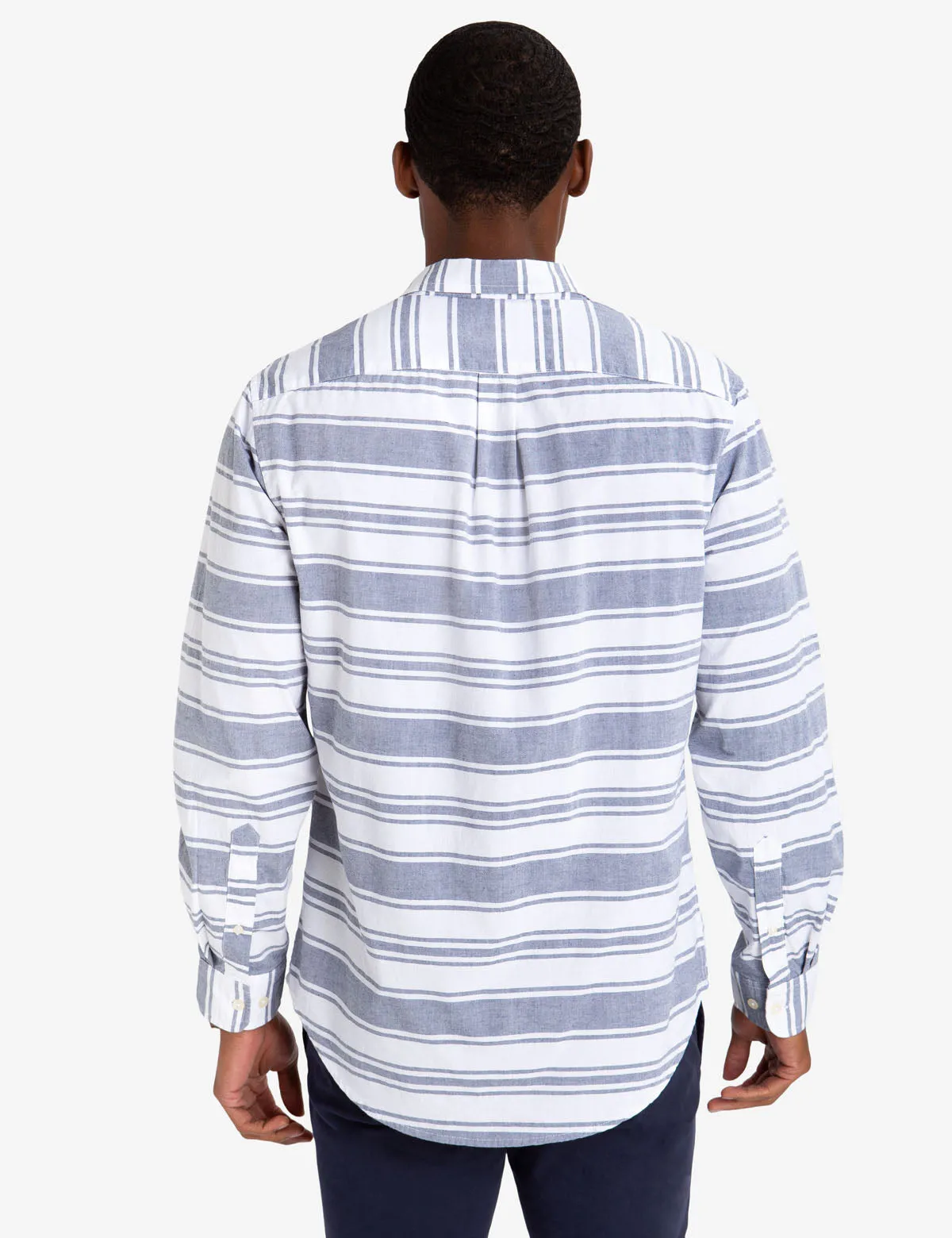 BLACK MALLET CLASSIC FIT HORIZONTAL STRIPE SHIRT