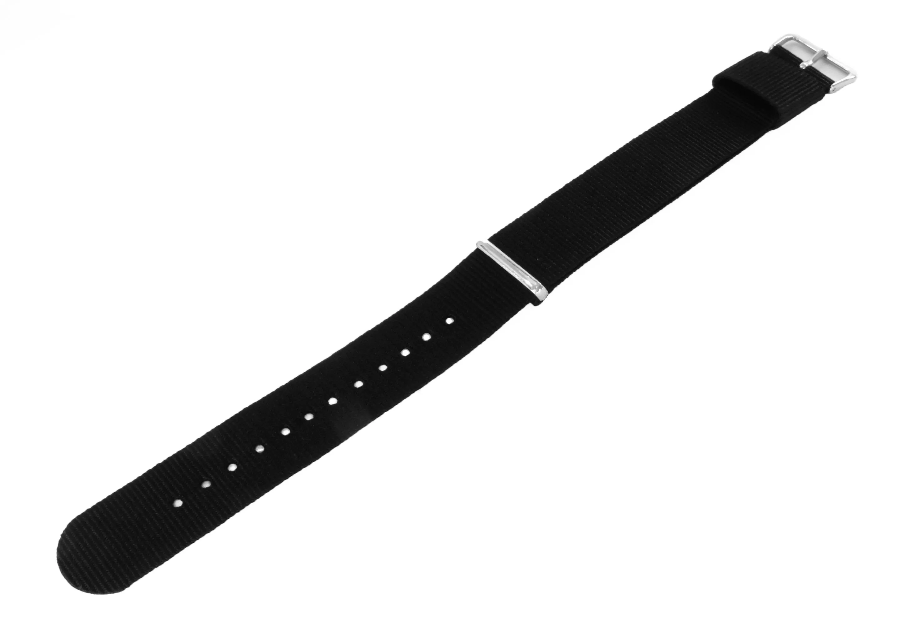 BLACK NYLON NATO® STYLE WATCH BAND (22mm, 20mm SALE)