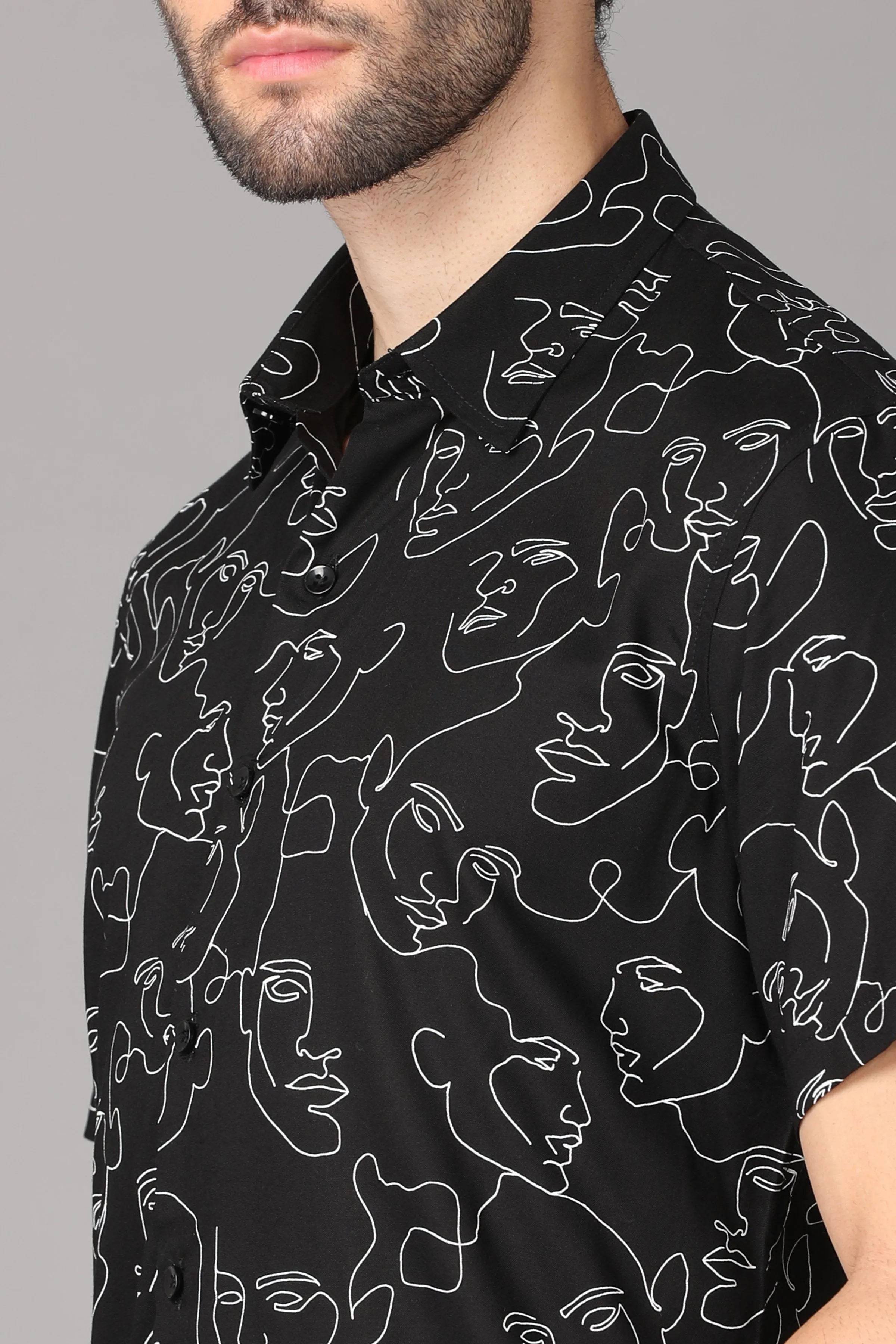 Black Pattern Shirt