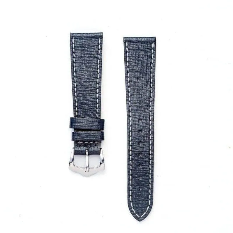 Black Saffiano Leather Watch Strap