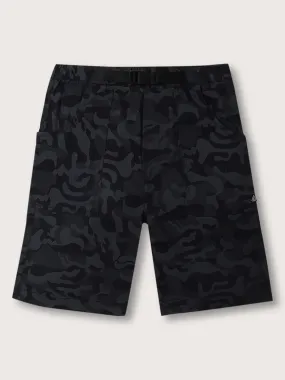 Blue Giraffe Boys Black Printed Regular Fit Shorts