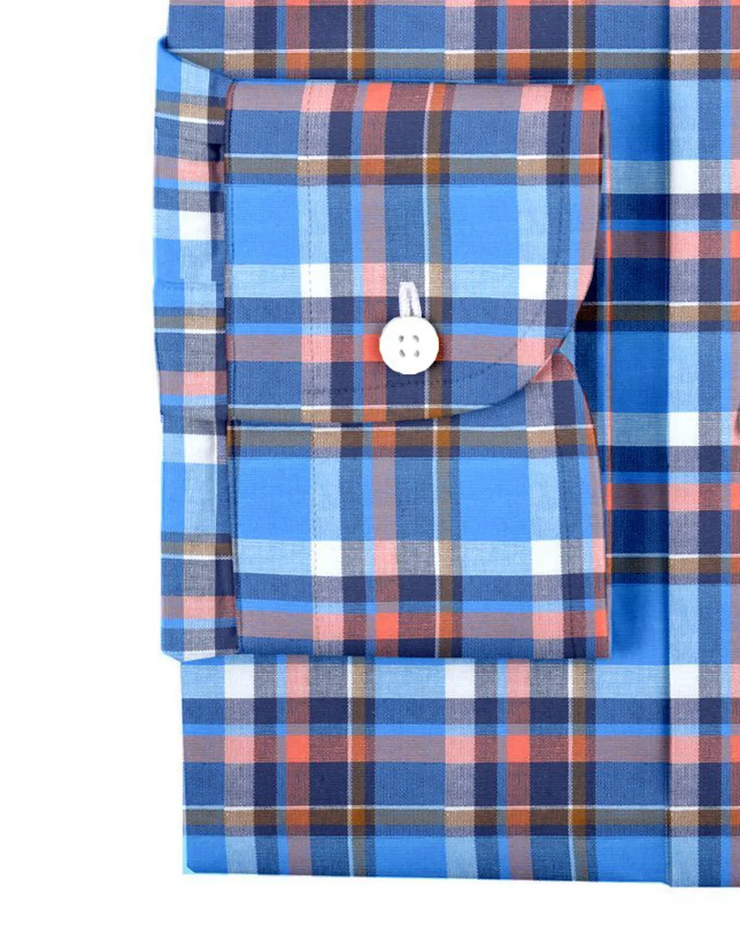 Blue Peach Navy Madras Checks