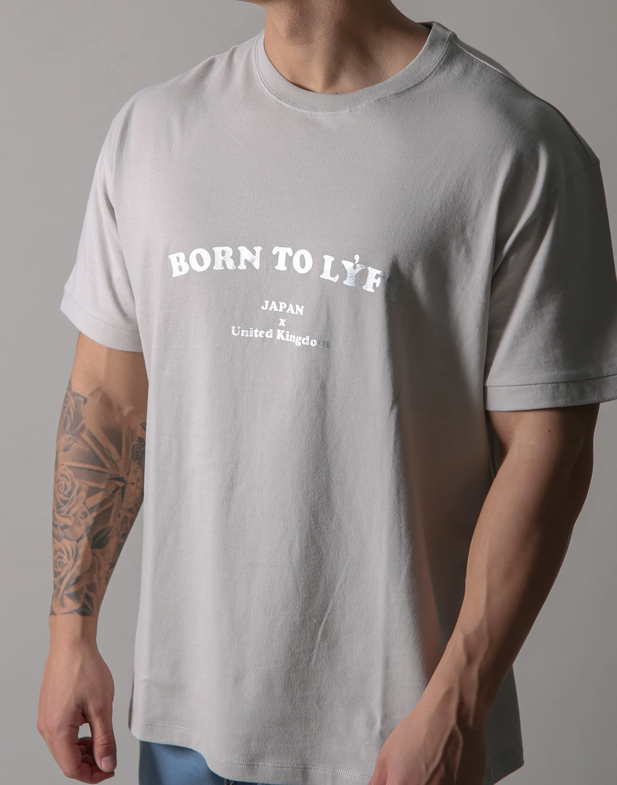 BORN TO LÝFT Big T-SHIRT - Grey