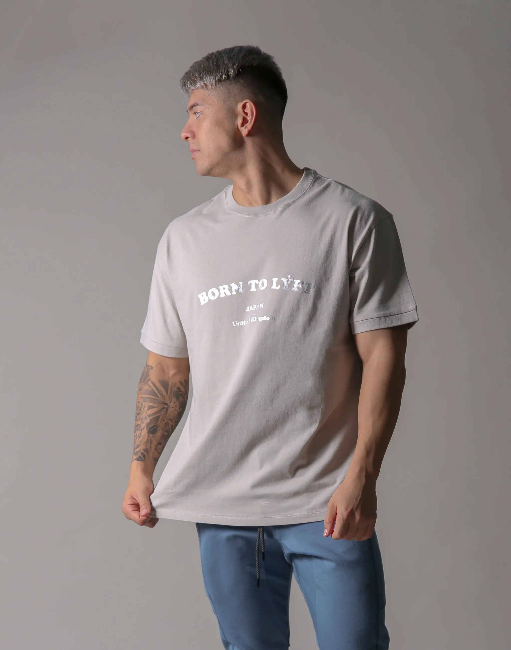 BORN TO LÝFT Big T-SHIRT - Grey