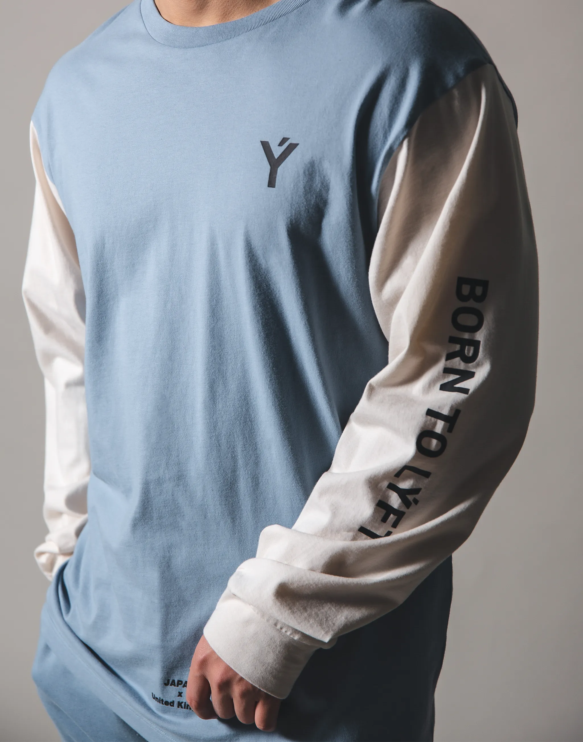 BORN TO LÝFT Long T-Shirt - L.Blue