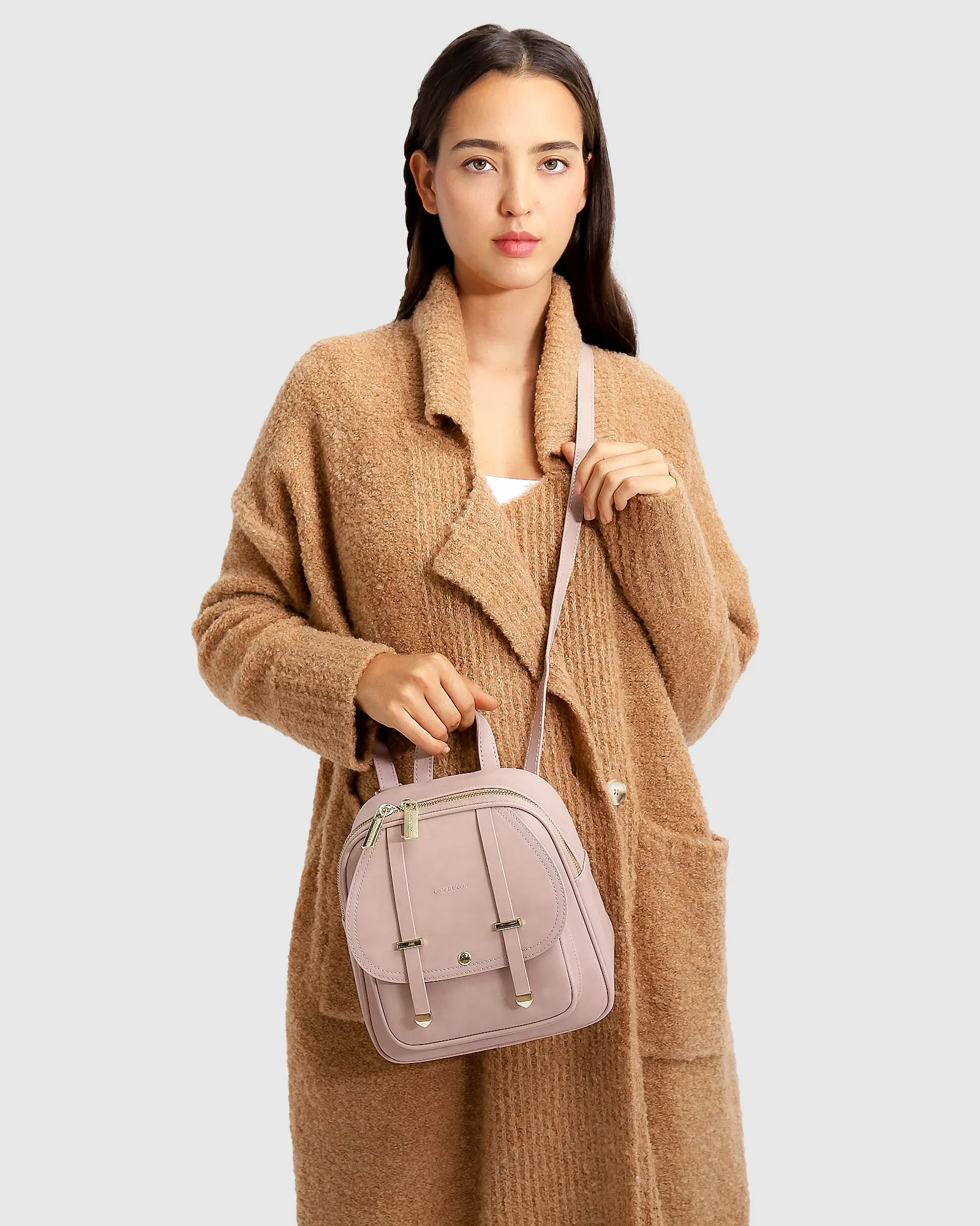 Born To Run Sustainable Sweater Coat - Light Camel