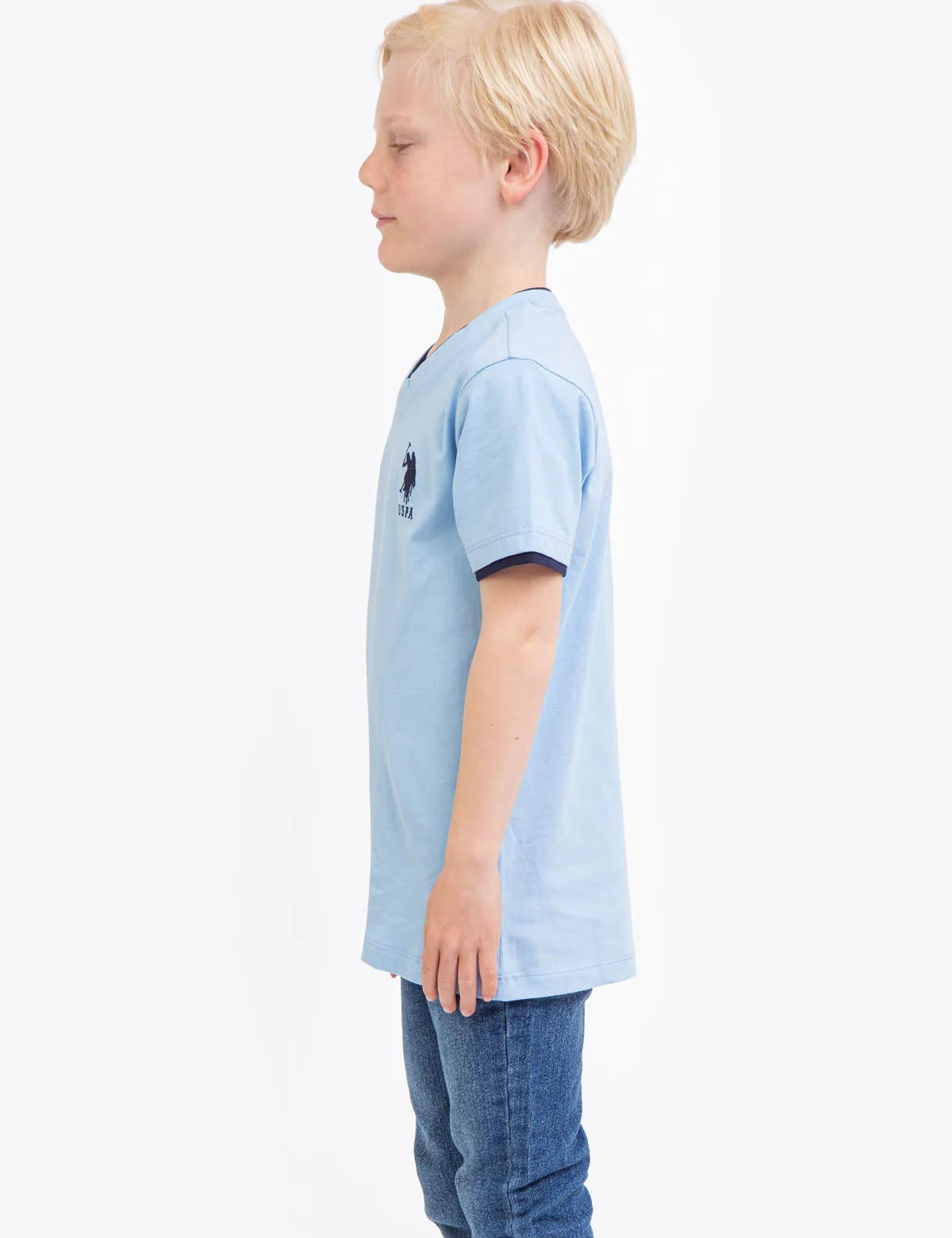 BOYS BASIC V-NECK T-SHIRT