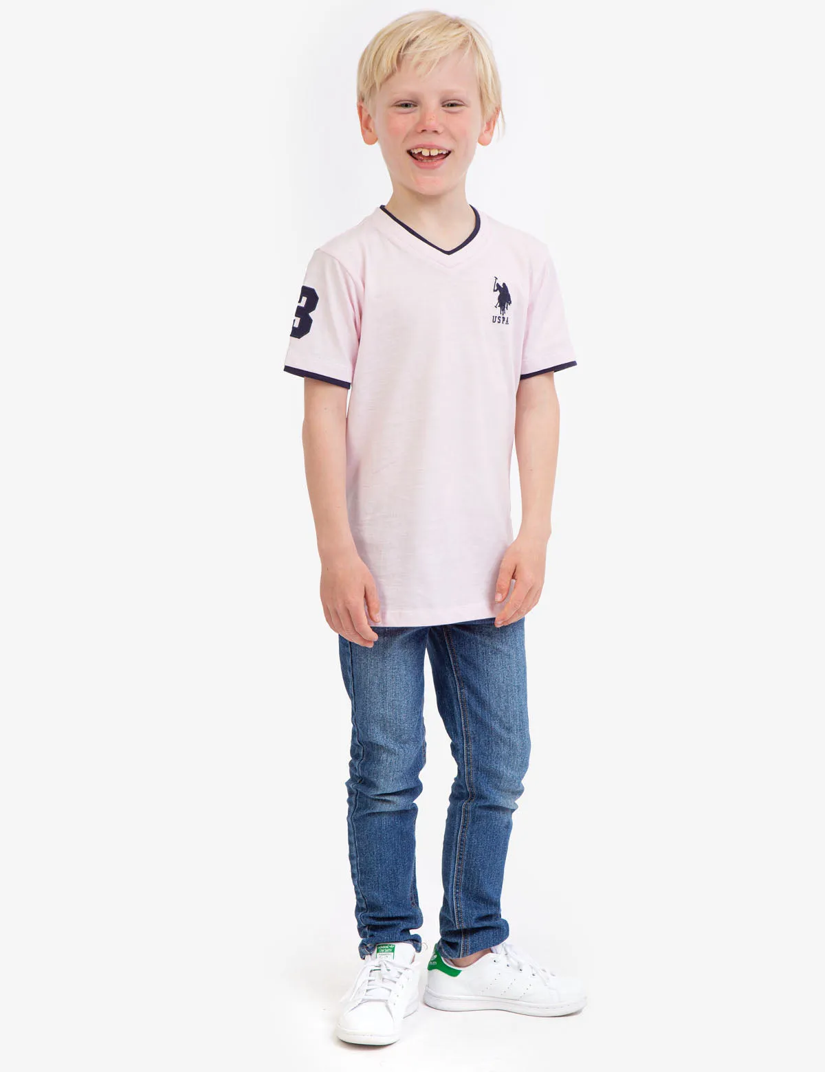 BOYS BASIC V-NECK T-SHIRT