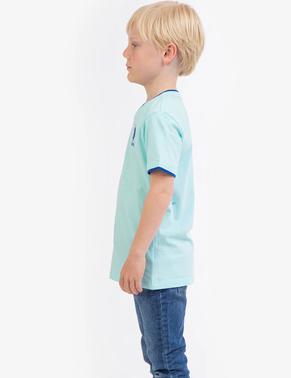 BOYS BASIC V-NECK T-SHIRT