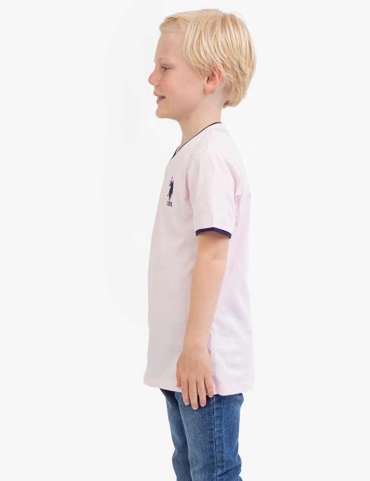 BOYS BASIC V-NECK T-SHIRT