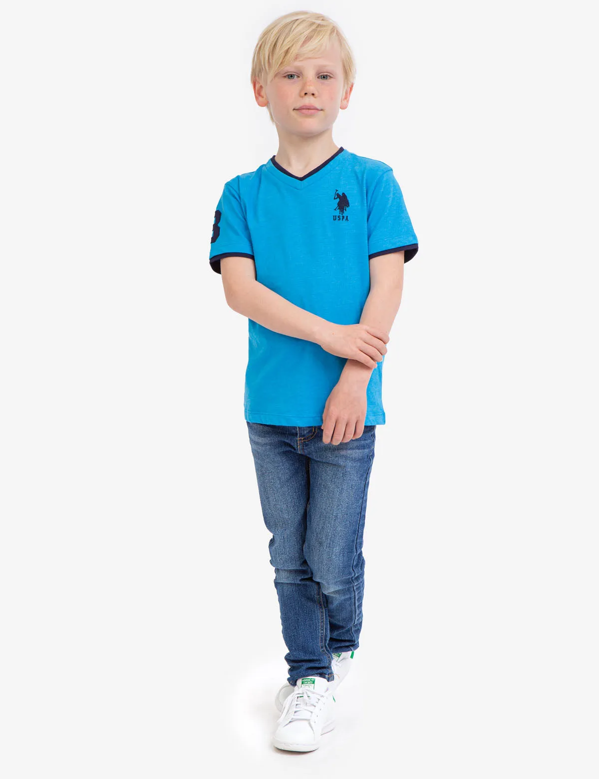 BOYS BASIC V-NECK T-SHIRT