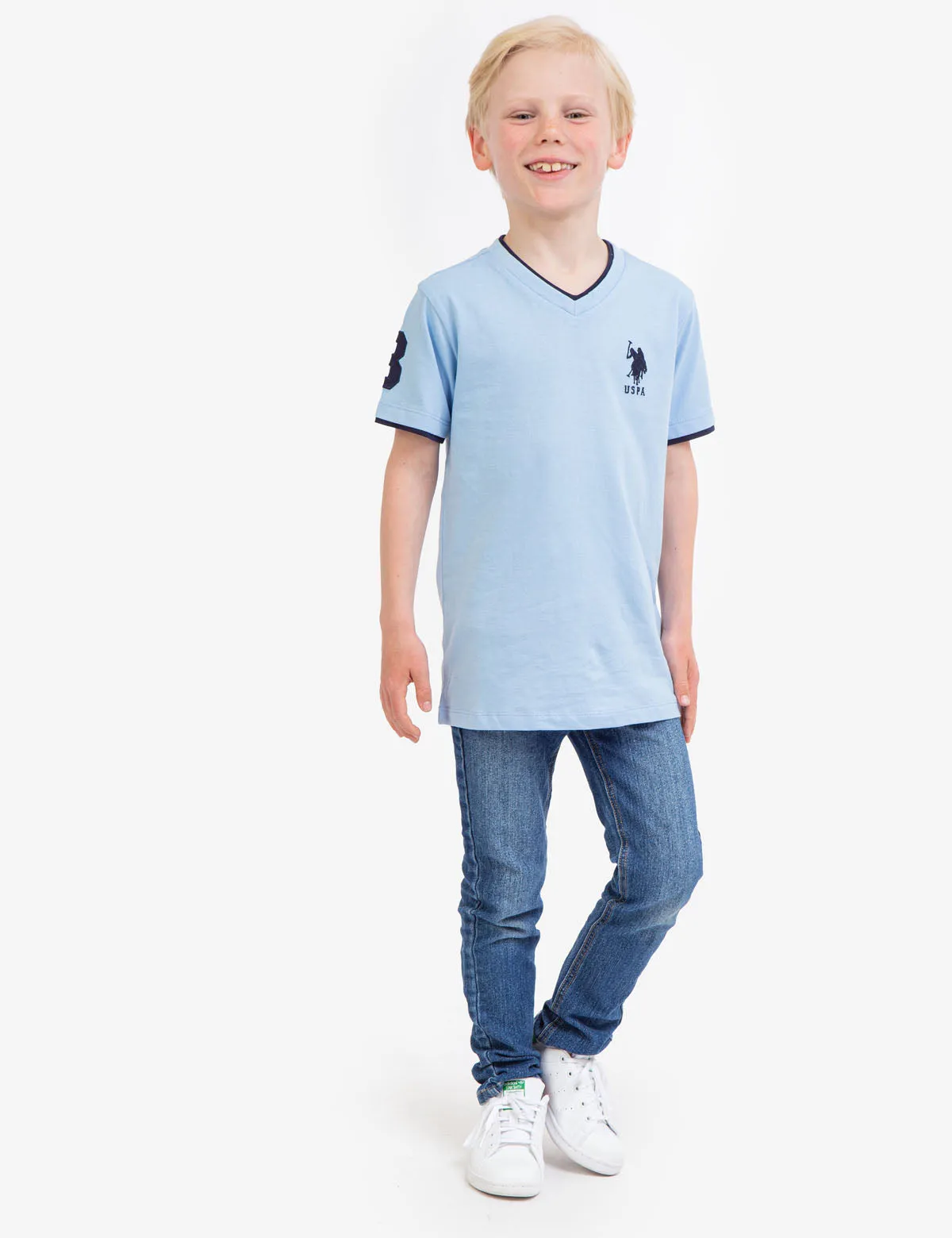 BOYS BASIC V-NECK T-SHIRT