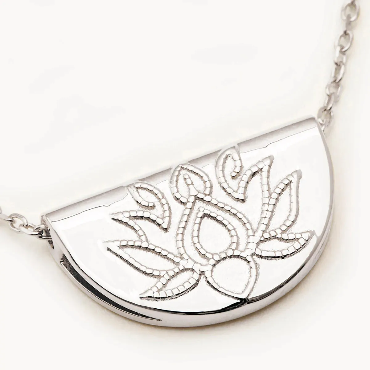 By Charlotte Lotus Short Necklace, Silver