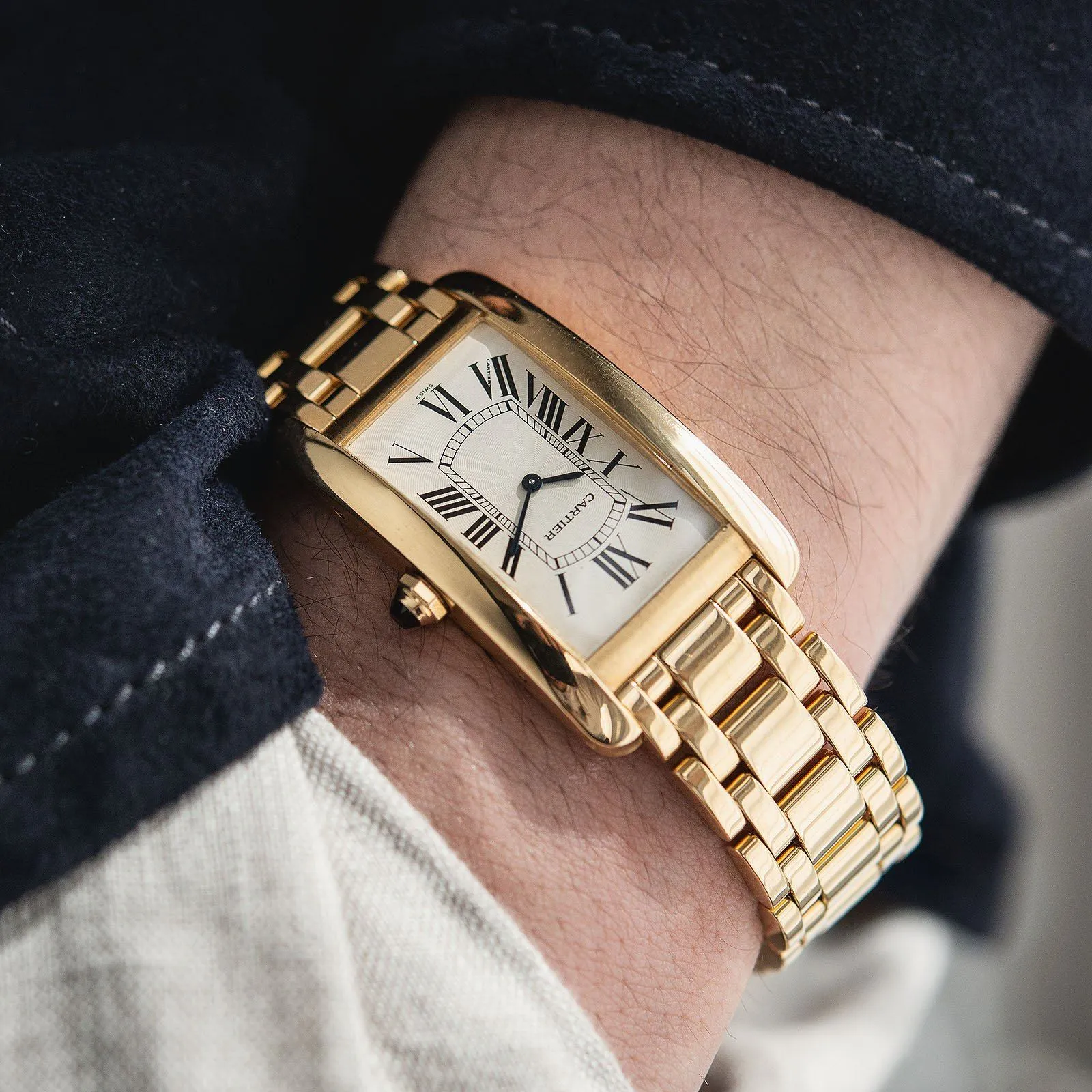 Cartier Jumbo Tank Americaine Manual Wind ref 1735/1