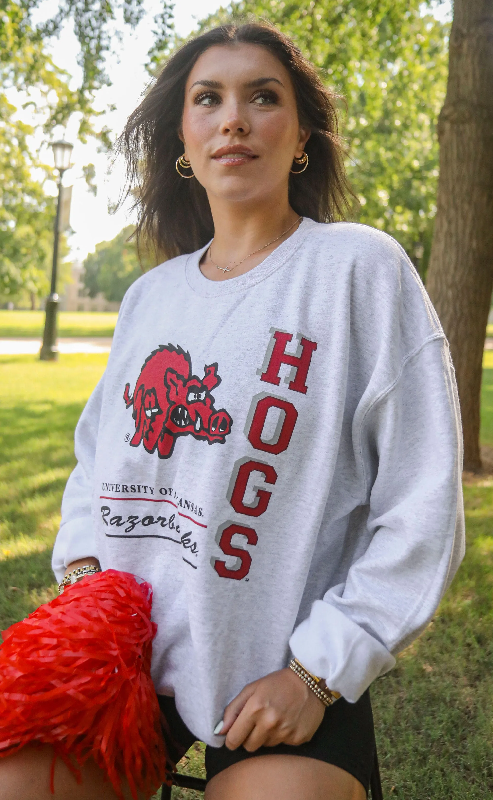 charlie southern: hogs stacked vault sweatshirt - grey