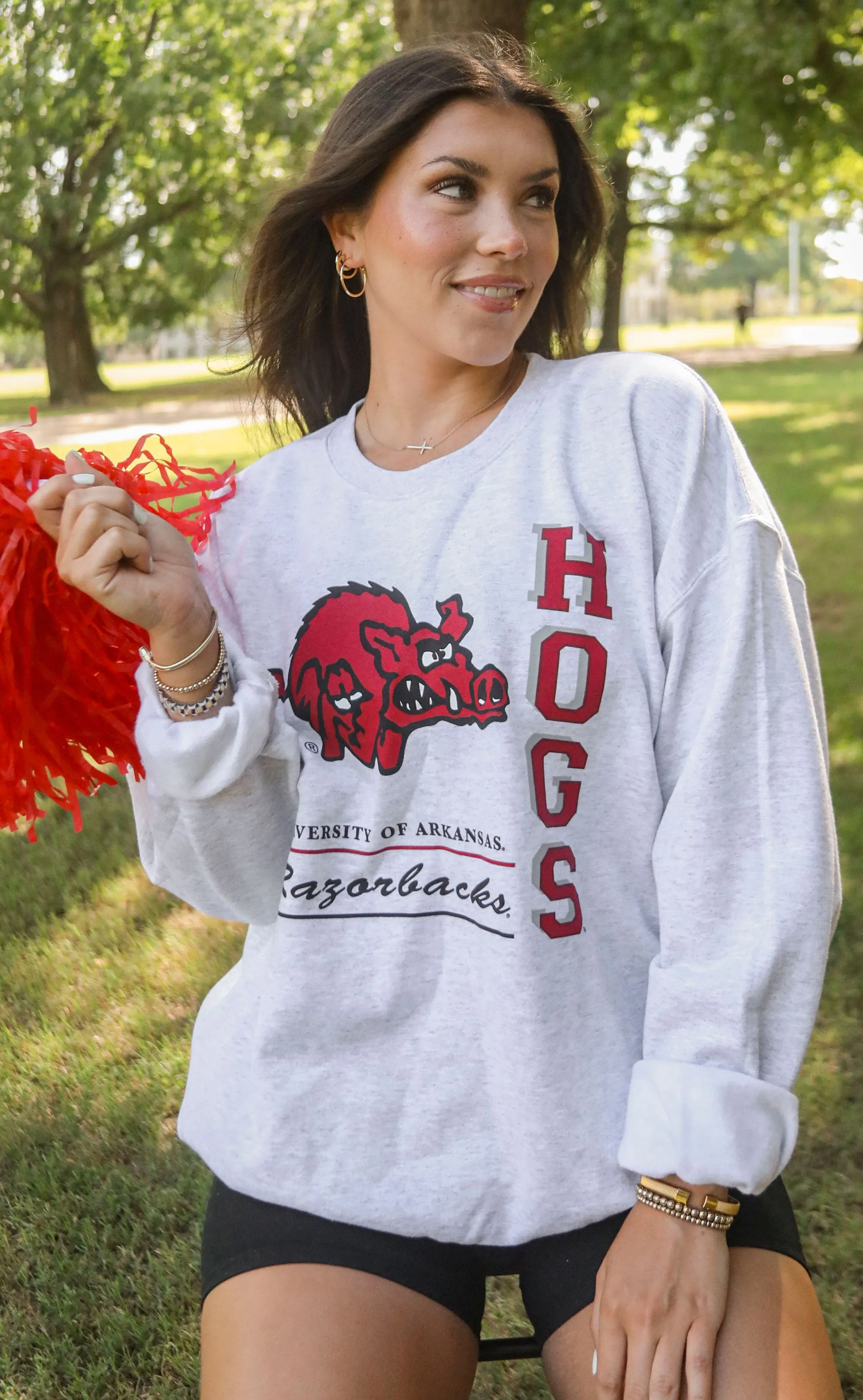 charlie southern: hogs stacked vault sweatshirt - grey