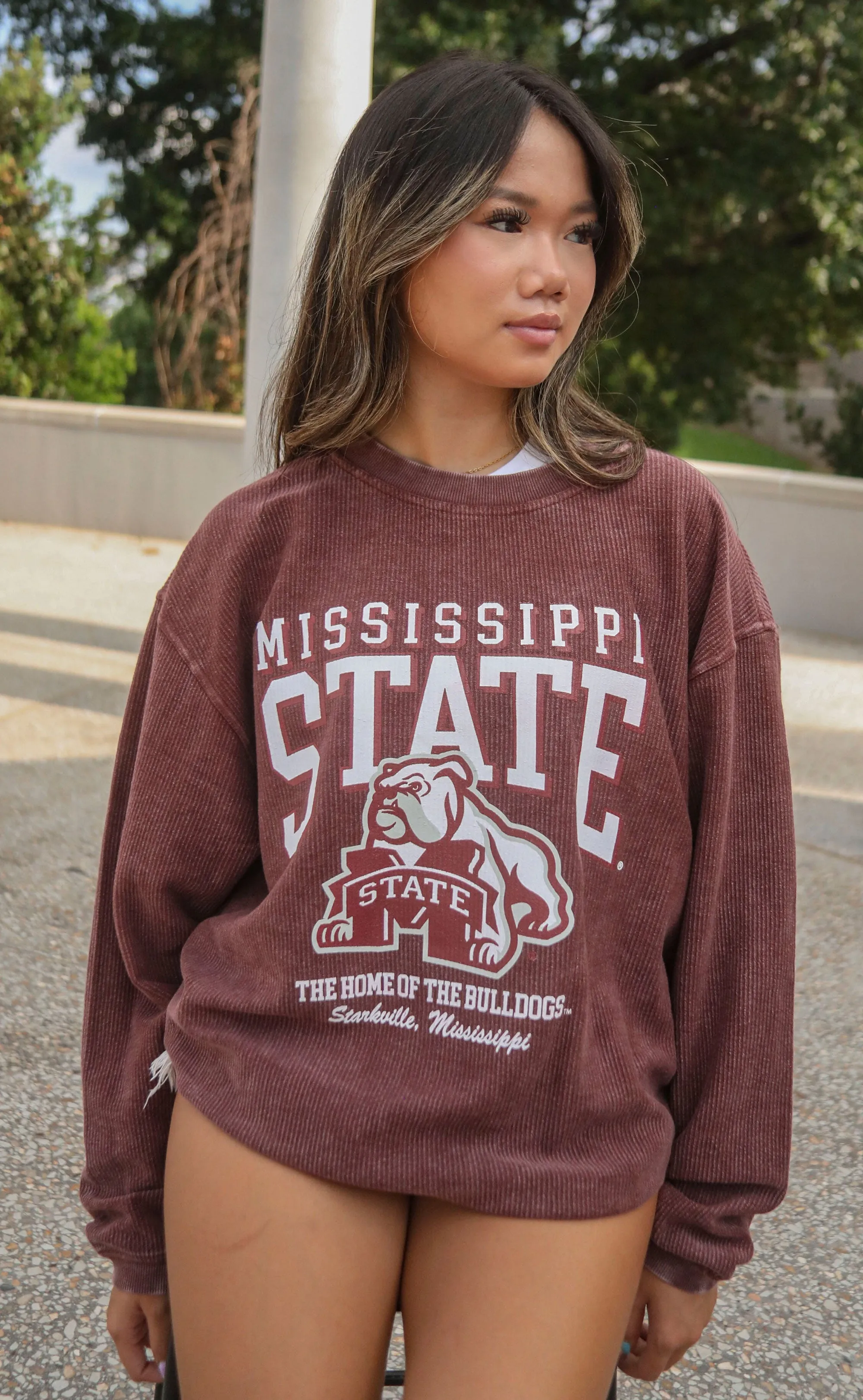 charlie southern: mississippi state mascot corded sweatshirt