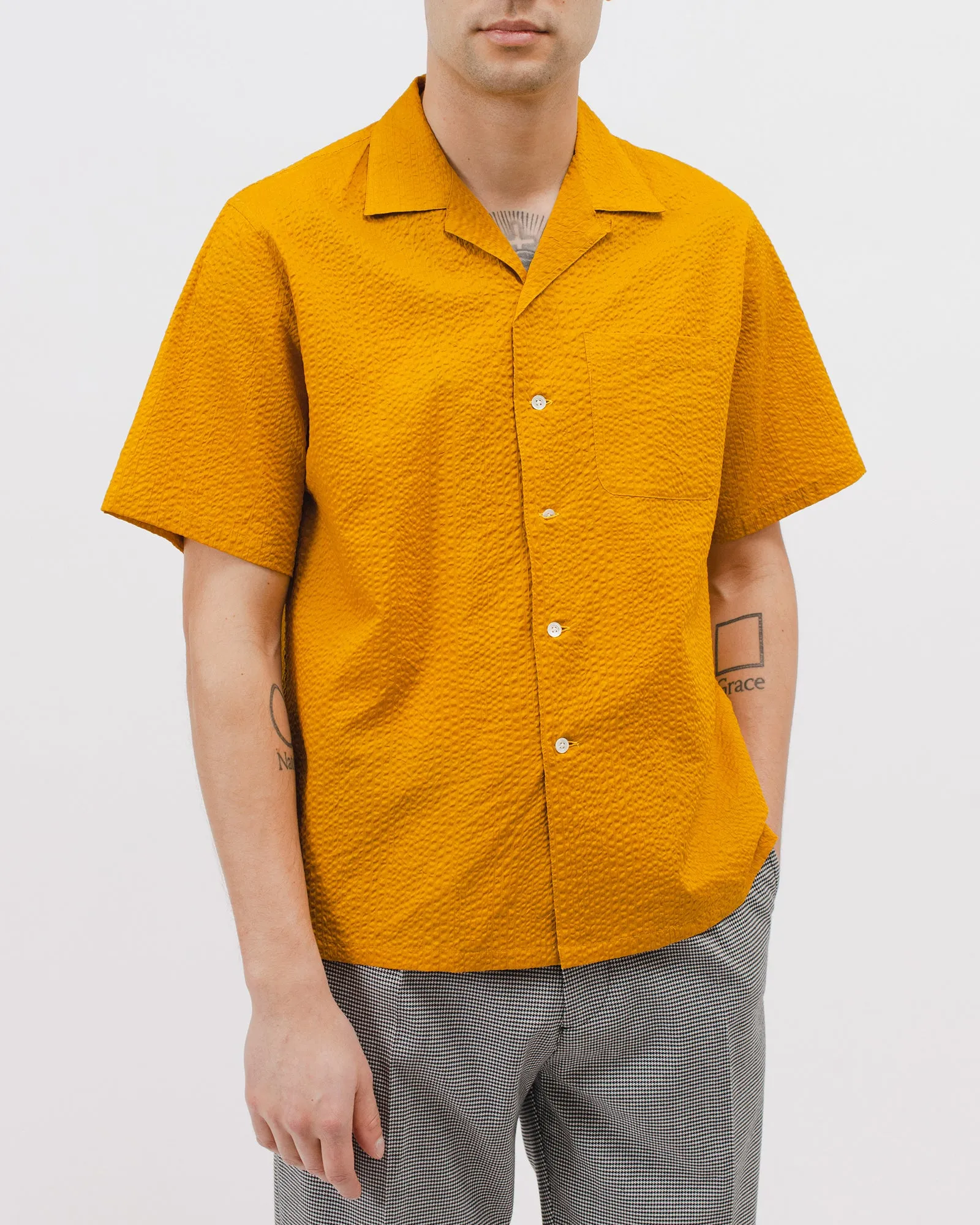 Crepe SS Shirt - Sulphur