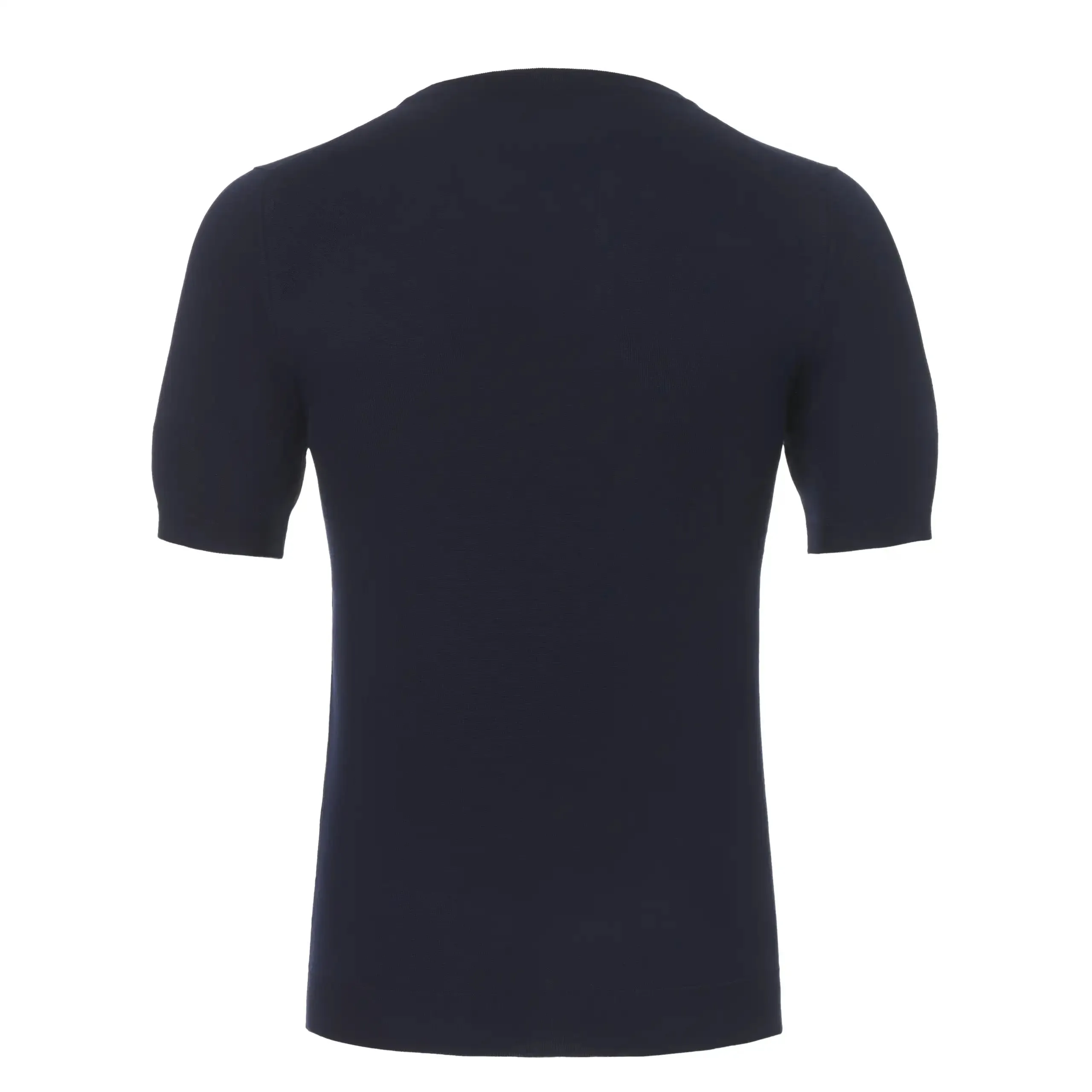 Crew-Neck Navy Blue Cotton T-Shirt