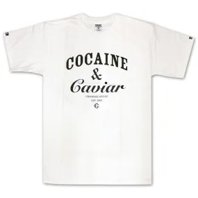 Crooks & Castles Cocaine & Caviar T-shirt White Black