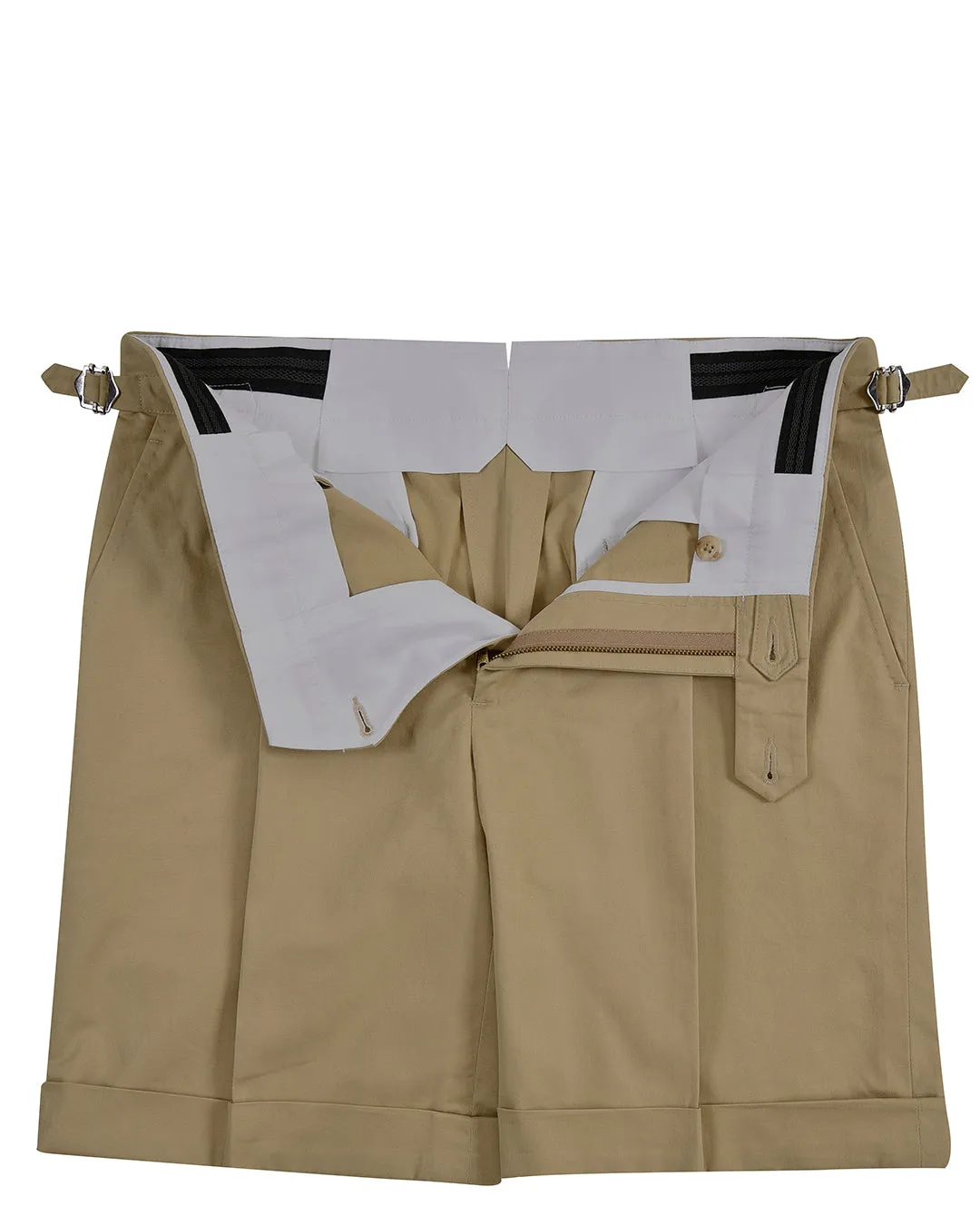 Dark Beige Plain Shorts