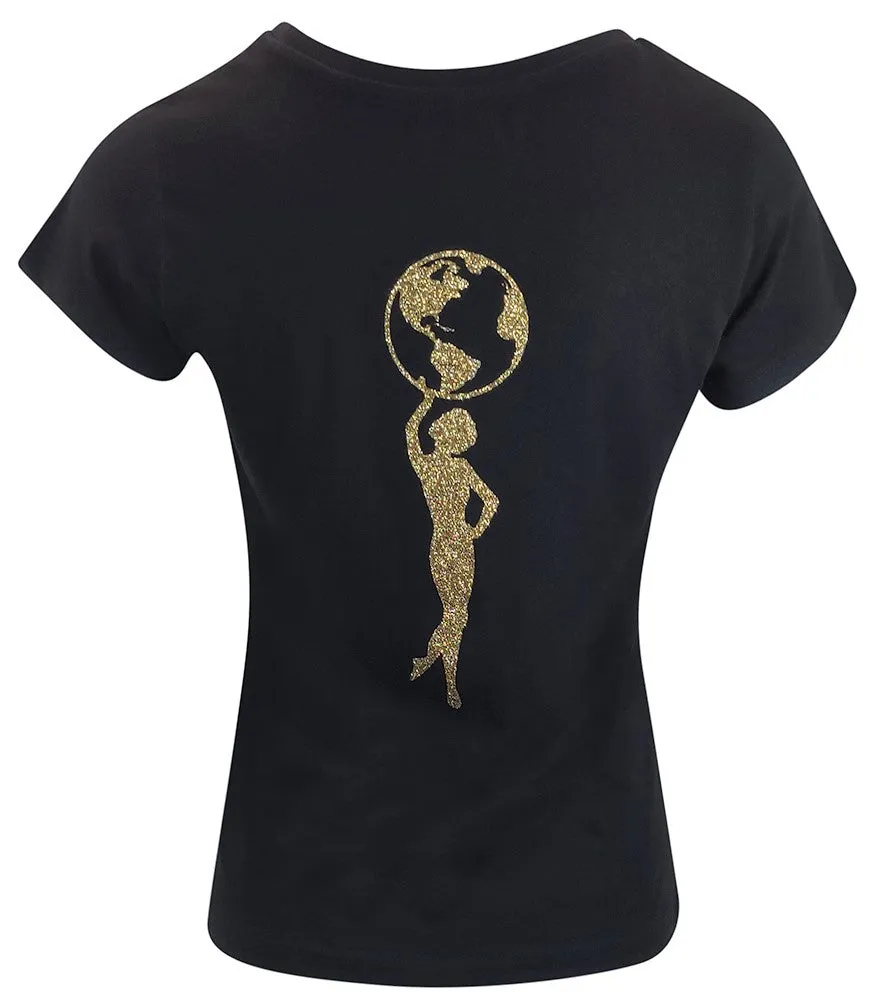 Designing Hollywood  X Madison Maison™ Cotton Black Star Lady T Shirt