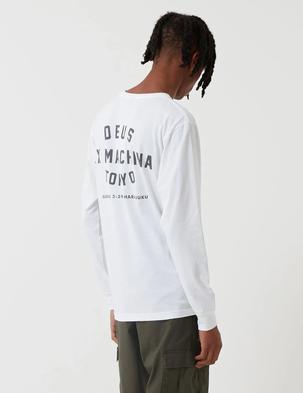 Deus Ex Machina Tokyo Address Long Sleeve T-shirt - White