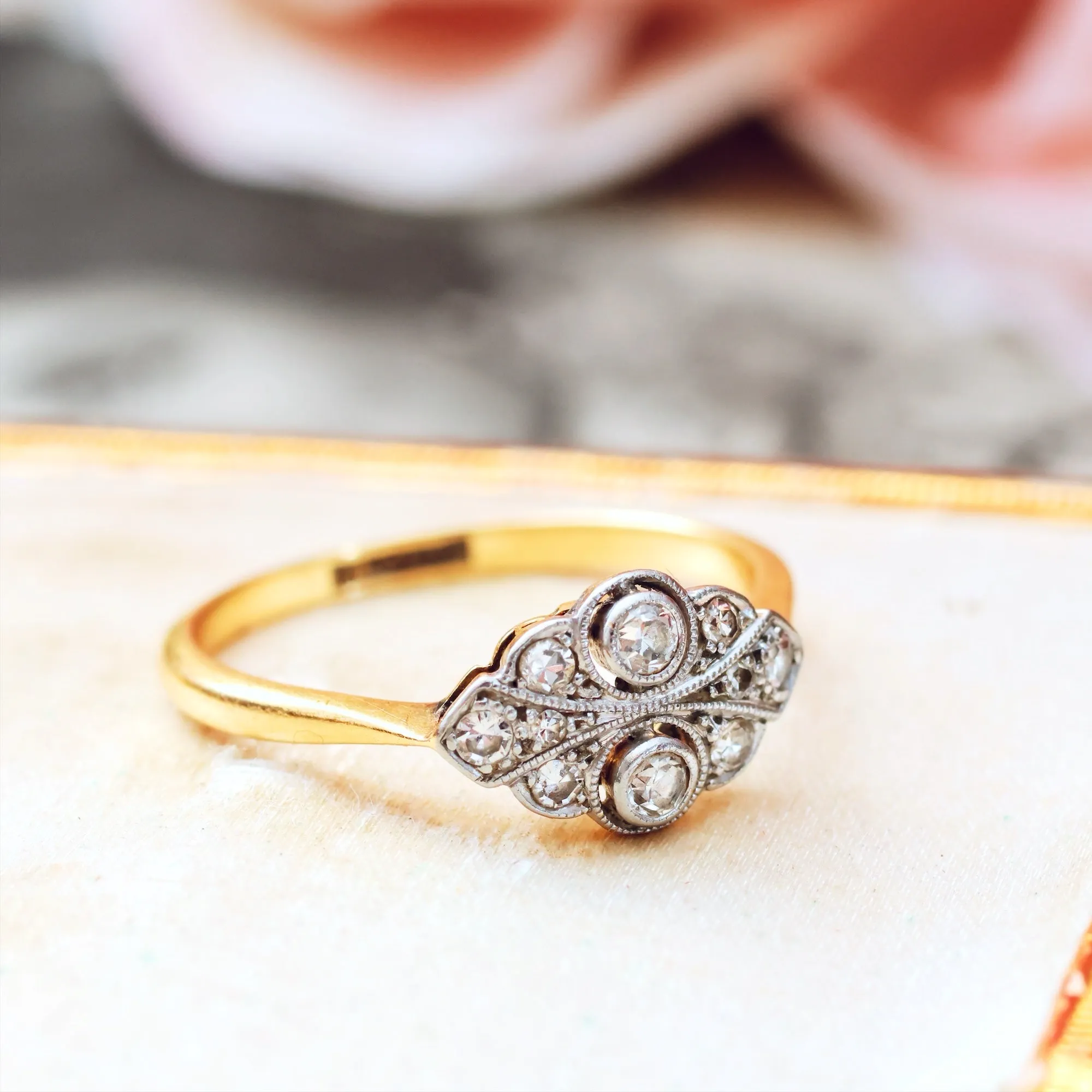 Extremely Fine Antique Edwardian Diamond Ring