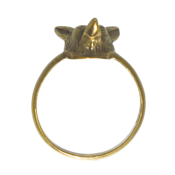 Fox Head Ring