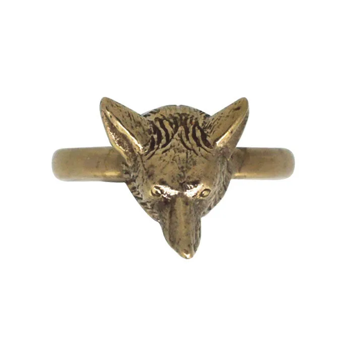 Fox Head Ring