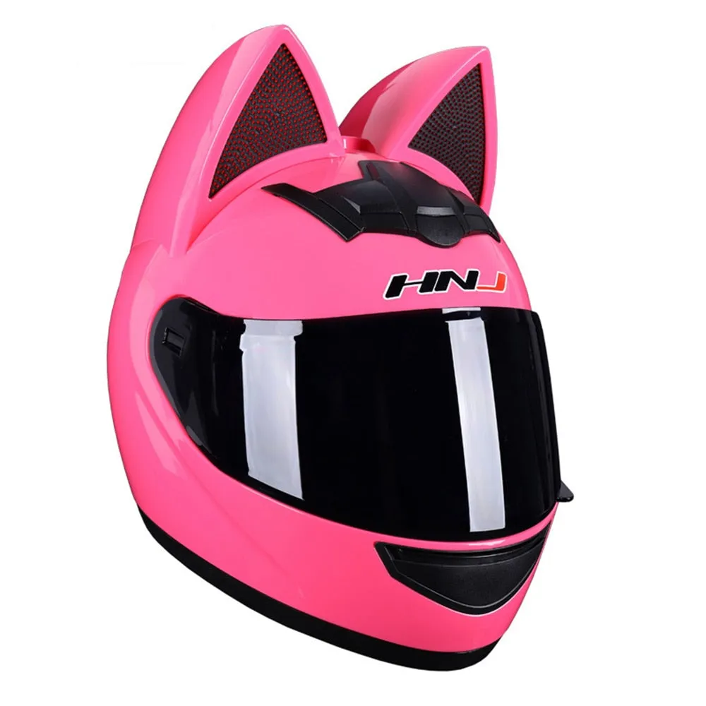 Full Face Motorcycle Helmet Cat Ears