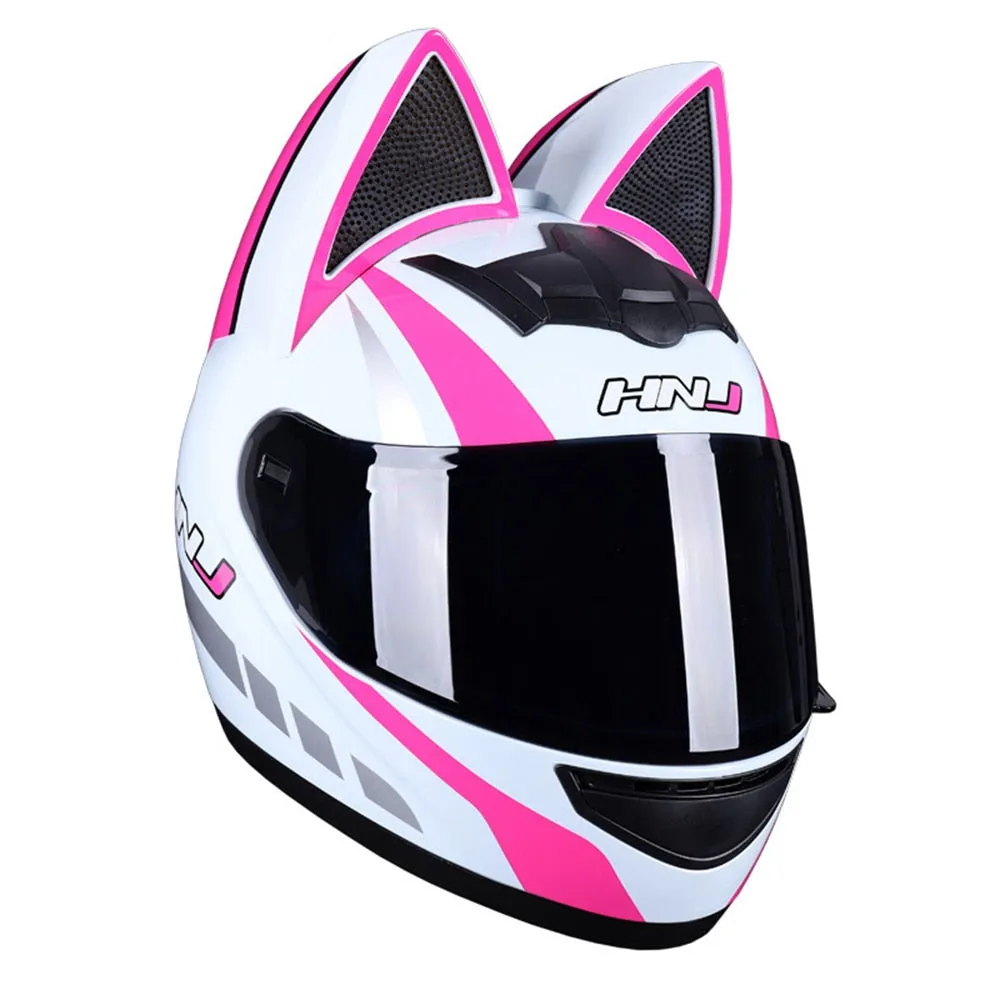 Full Face Motorcycle Helmet Cat Ears