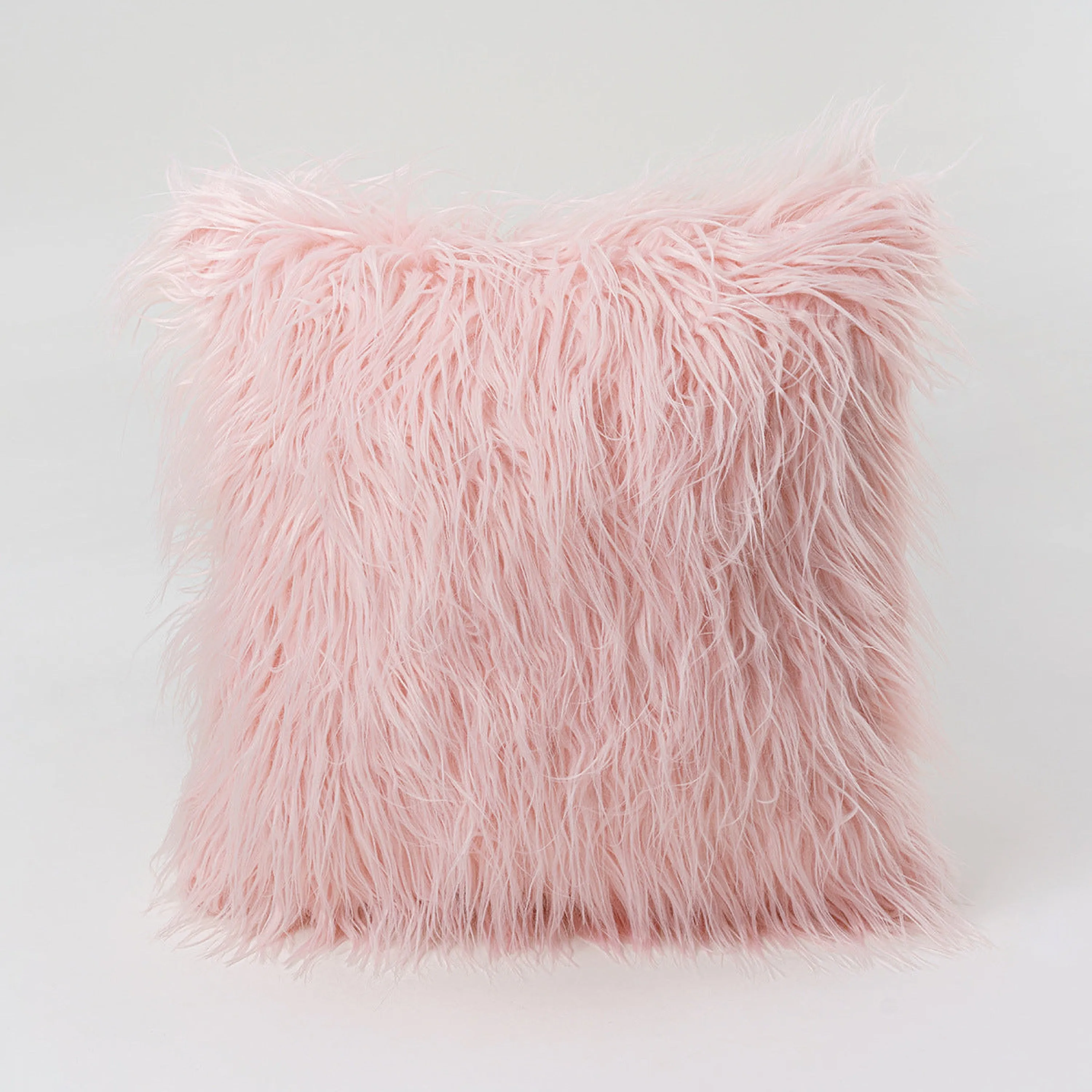 Furry Pillow Cover & Cushion / White