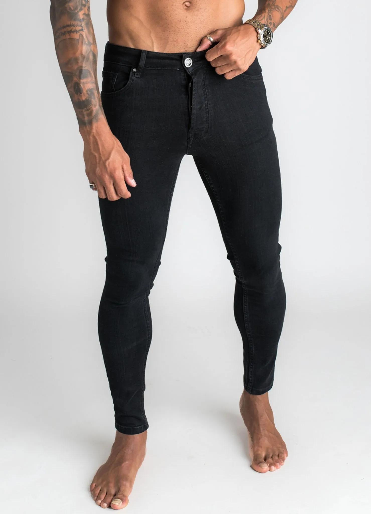 GK Skinny Denim Jean - Plain Black