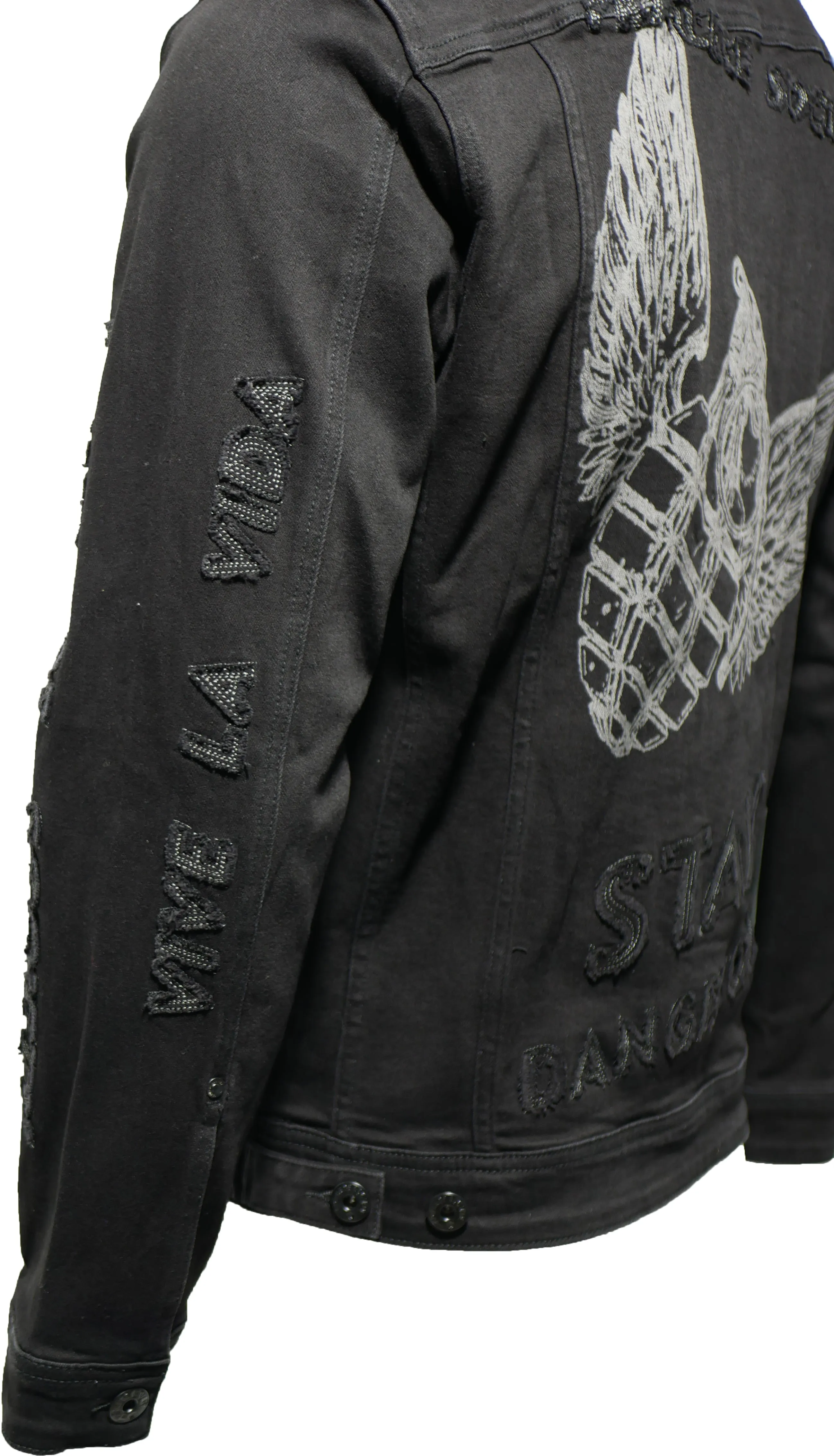 Gladiator Jean Jacket, Black