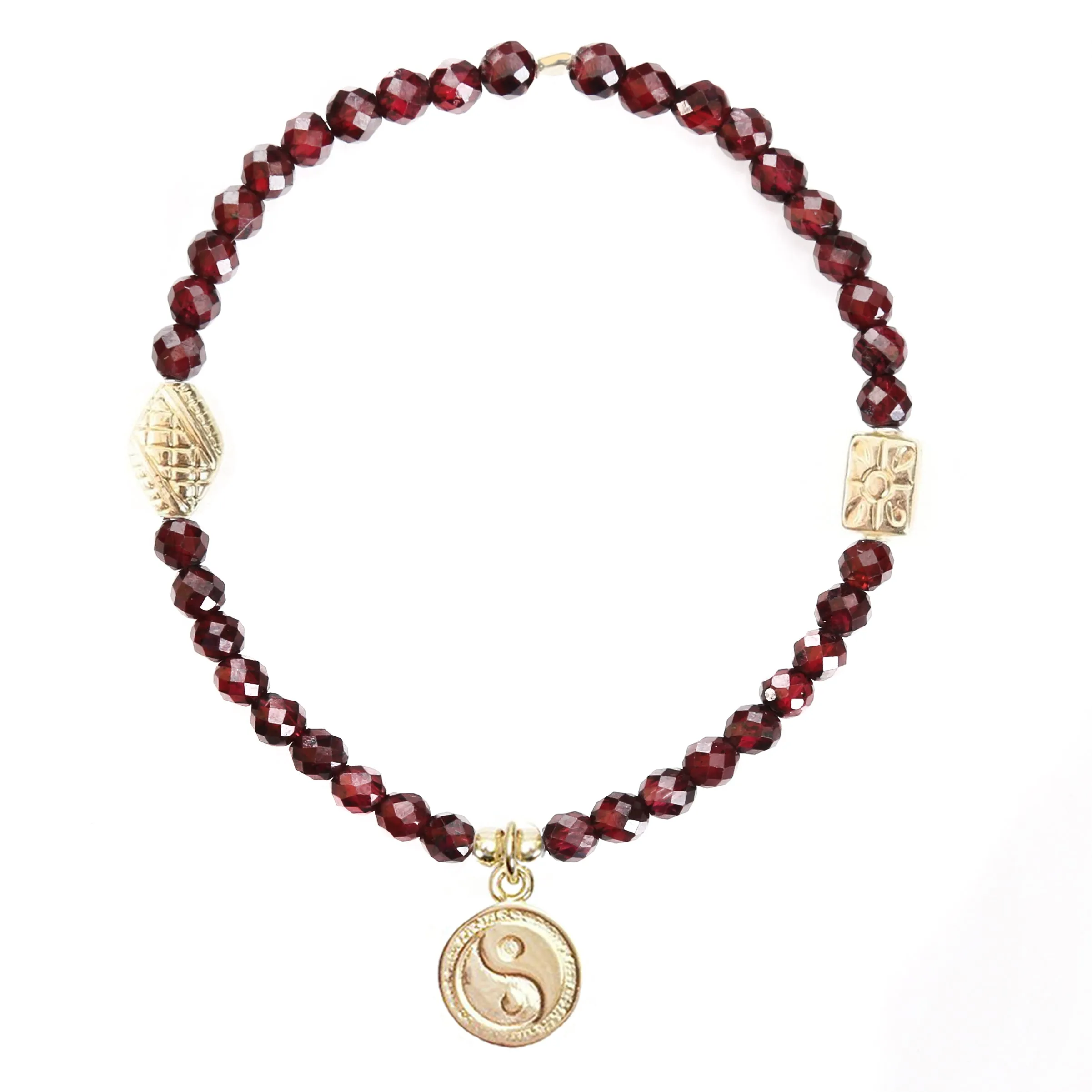 Gold Vermeil Yin Yang Charm Bracelet