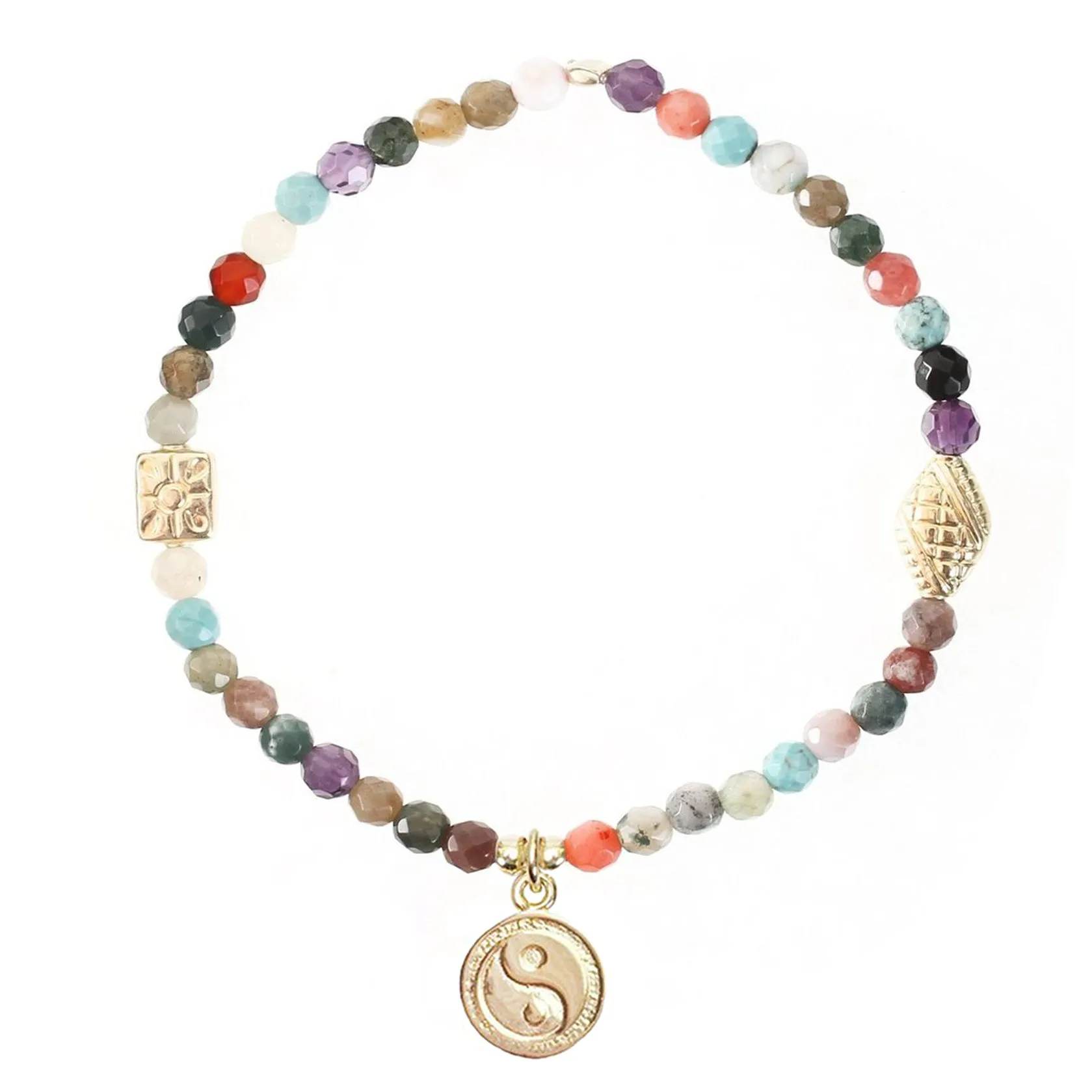 Gold Vermeil Yin Yang Charm Bracelet