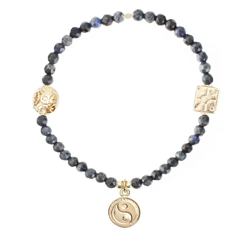 Gold Vermeil Yin Yang Charm Bracelet