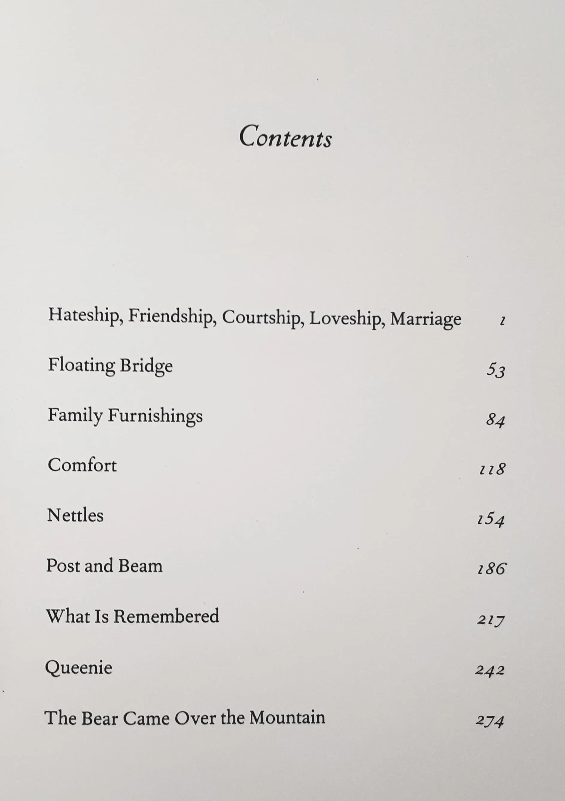 HATESHIP, FRIENDSHIP, COURTSHIP, LOVESHIP, MARRIAGE - Alice Munro