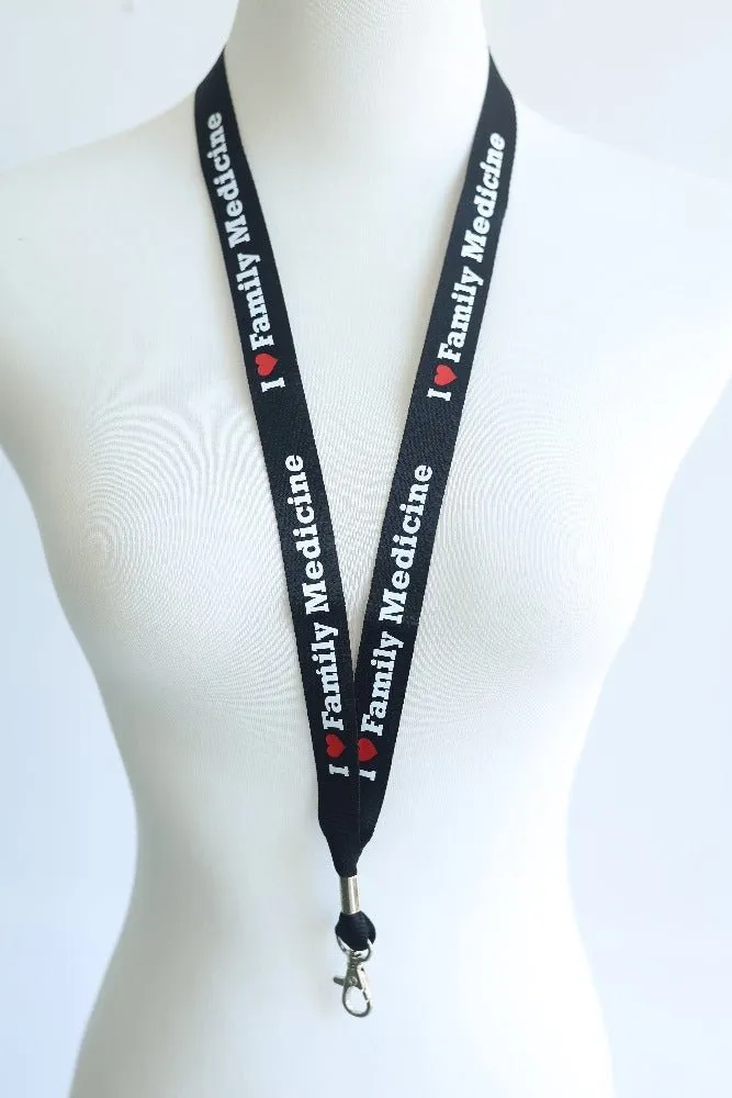 I Love Family Medicine Lanyard