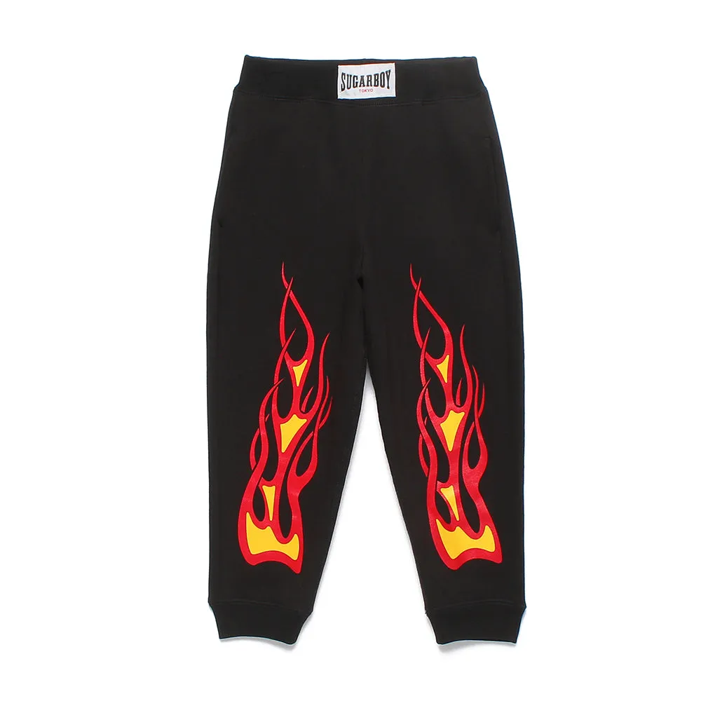 【KIDS】SUGAR BOY FLAME SWEAT PANTS (BLACK)