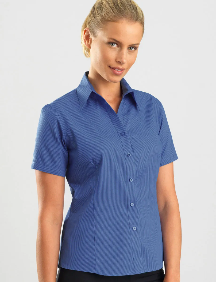 Ladies Tonal Stripe Sapphire Blouse